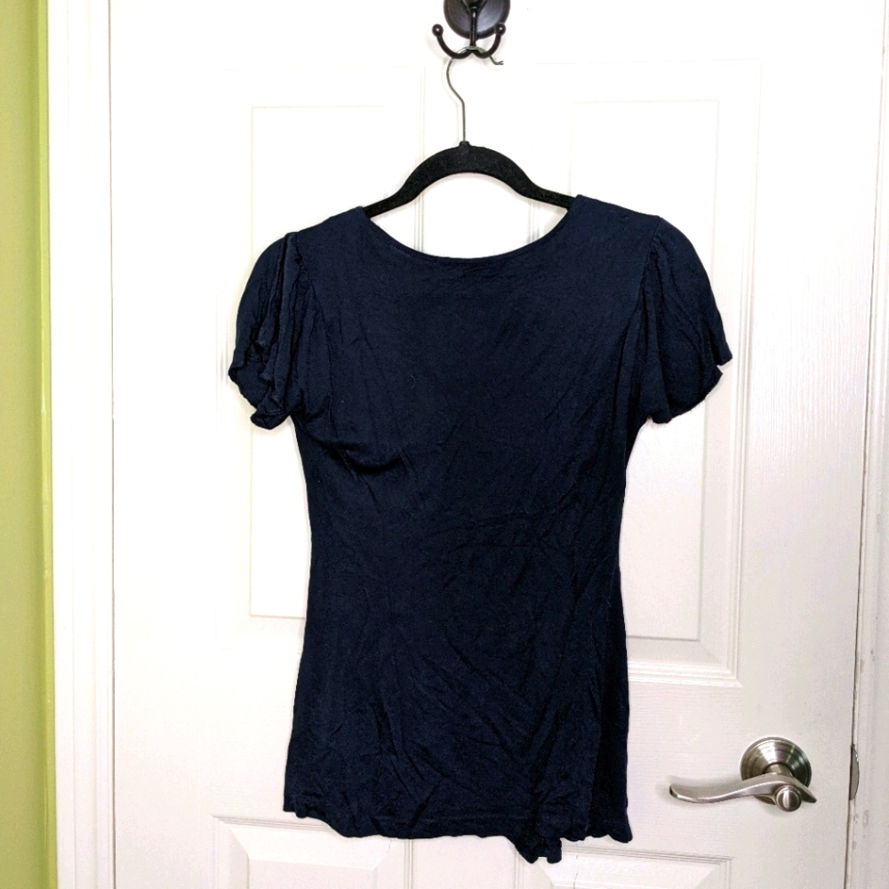 Navy Blue Banana Republic Lace Tee - Picture 4 of 4
